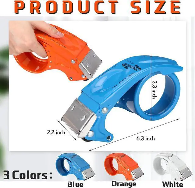 Alt view image 2 of 7 - 12 Pcs 2" Packing Tape Gun Heavy Duty Tape Dispenser for Packing