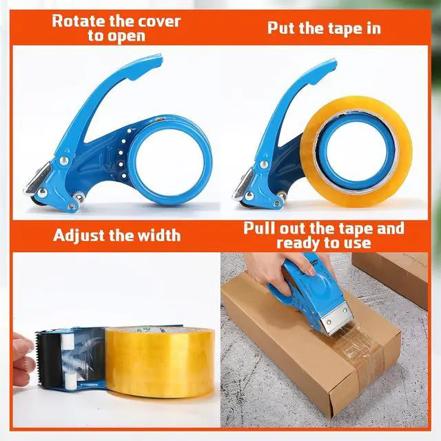 Alt view image 4 of 7 - 12 Pcs 2" Packing Tape Gun Heavy Duty Tape Dispenser for Packing