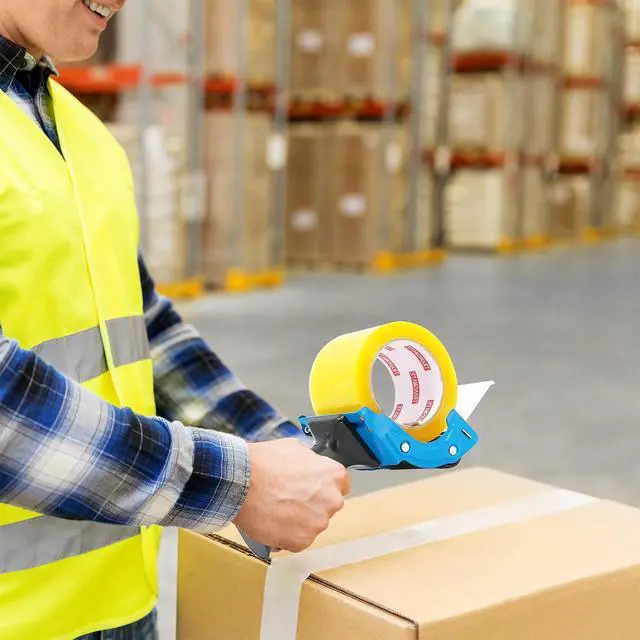 Alt view image 6 of 7 - 8 Pack Professional 3-Inch Tape Gun Dispenser, Heavy-Duty Packing Tape Dispenser for Shipping Boxes, Quick Reload, Works with Standard & Thick Tape, Ergonomic Handle for Warehouse, Moving & Office