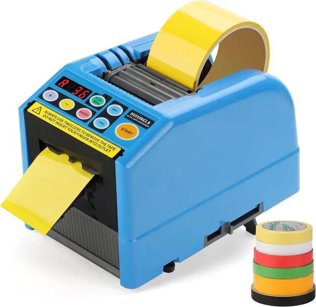 Main image of Automatic Tape Dispenser,Ribbon Cutting Machine,6-60mm Width, 5-999mm Length, Ideal for Shipping, Schools, Restaurants, Business & Home
