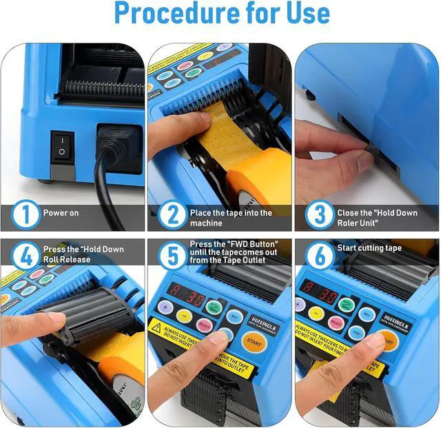 Alt view image 5 of 6 - Automatic Tape Dispenser,Ribbon Cutting Machine,6-60mm Width, 5-999mm Length, Ideal for Shipping, Schools, Restaurants, Business & Home