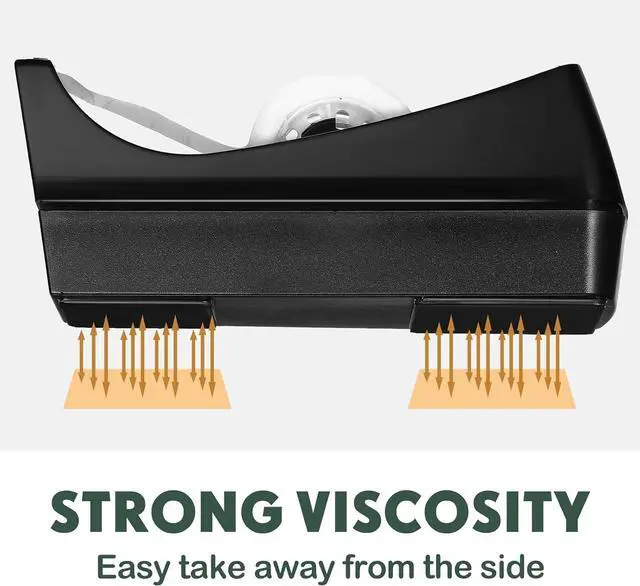 Alt view image 3 of 6 - 10 Pack Tape Dispenser, 20 Refills Weighted Non Skid,Black