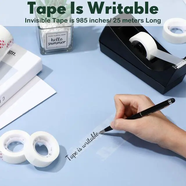 Alt view image 6 of 6 - 10 Pack Tape Dispenser, 20 Refills Weighted Non Skid,Black
