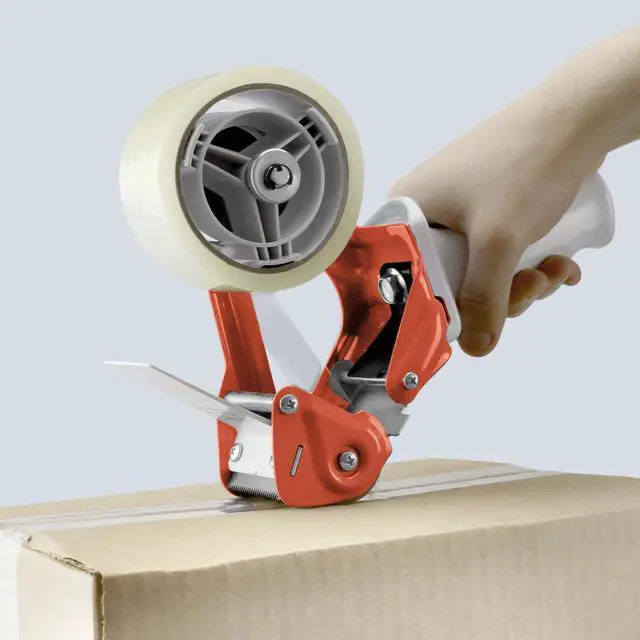 Alt view image 3 of 6 - Heavy Duty Metal Frame Packing Tape Dispenser Gun, 3 inch, Orange