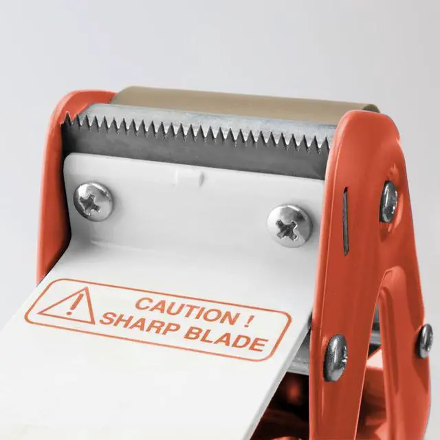 Alt view image 5 of 6 - Heavy Duty Metal Frame Packing Tape Dispenser Gun, 3 inch, Orange