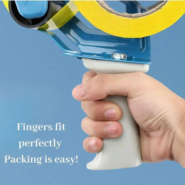 Alt view image 4 of 6 - 3-Inch Heavy Duty Packaging Tape Gun 4 Pcs Packing Tape Dispenser Gun Non Slip Silicone Handle Portable for Packing Boxes & Moving Box Sealing(Without Tape)