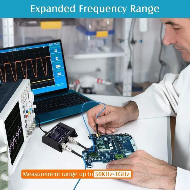 Alt view image 6 of 7 - NanoVNA SAA-2N VNA Antenna Analyzer, 50KHz -3GHz Vector Network Analyzer with Bag & Testboard Kit,4" inch LCD,HF VHF UHF Measuring S Parameters, Voltage Standing Wave Ratio Smith Chart