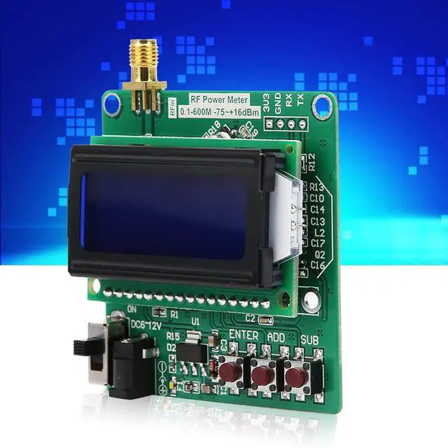 Alt view image 5 of 7 - RF Power Meter, 1-8000MHz -605 DBm Settable Power Attenuation Digital Display of Strength, RF Logarithmic Detector Amplifiers