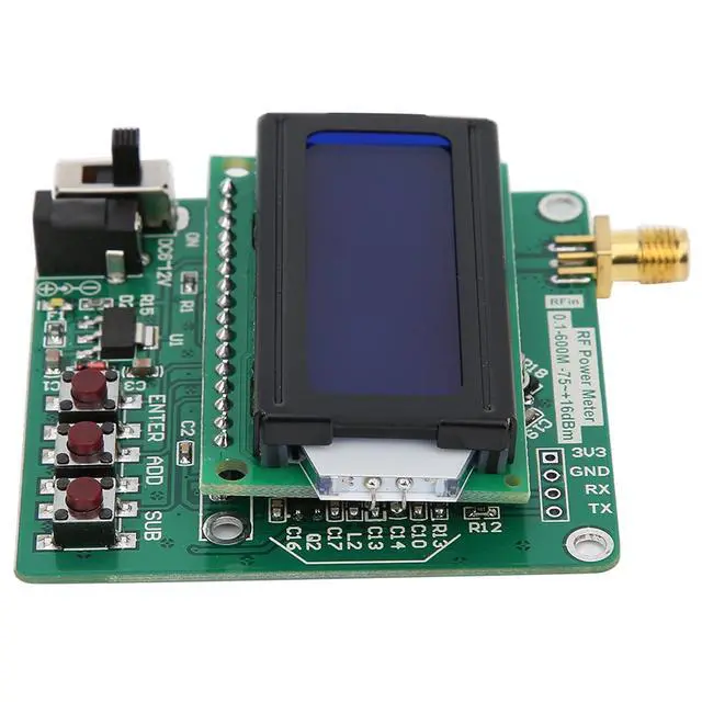 Alt view image 6 of 7 - RF Power Meter, 1-8000MHz -605 DBm Settable Power Attenuation Digital Display of Strength, RF Logarithmic Detector Amplifiers