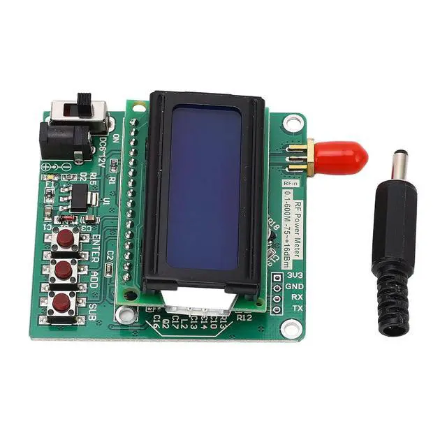 Alt view image 6 of 7 - Digital Rf Power Meter, 0.1-600 MHz, -75 to +16 dBm, SMA K Output, Logarithmic Detector AD8317