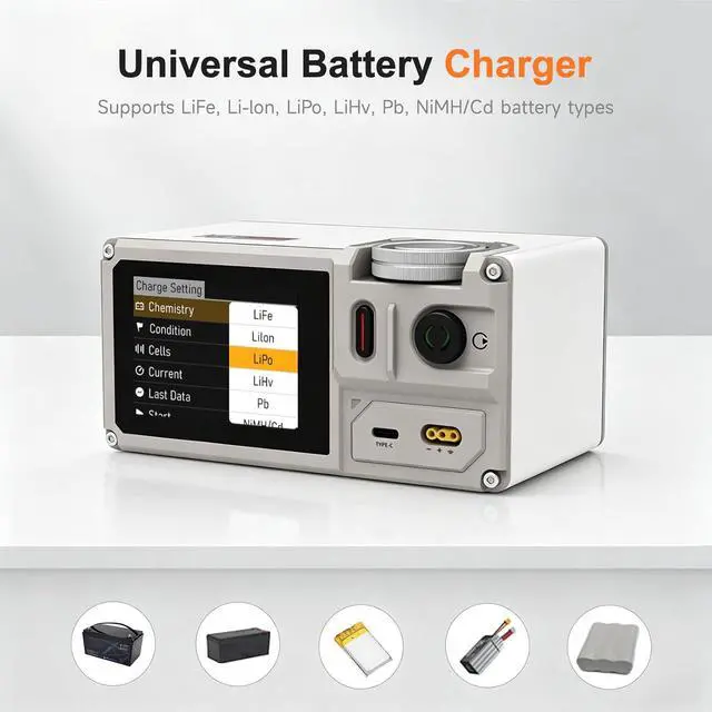 Alt view image 5 of 7 - Portable Bench Power Supply Variable, 30V 5A 150W Linear Regulated Programmable DC Powersupply with Built-in Battery, Touchscreen, USB-C PD and Universal Battery Charge MP305B