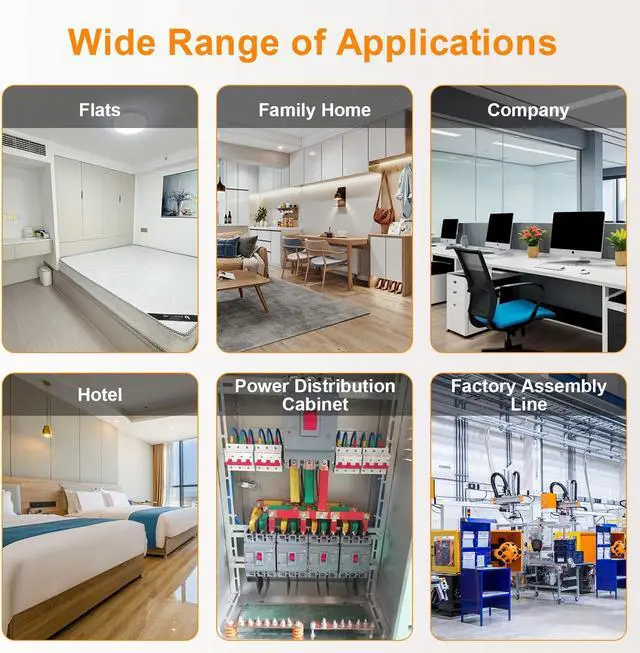 Alt view image 7 of 7 - Power Meter Single Phase, 2 Channels, Energy Meter DIN Rail Electricity Usage Monitor with LCD, kWh Meter AC40-300V 100A, Ammeter Voltmeter with Split Core Current Transformer CT