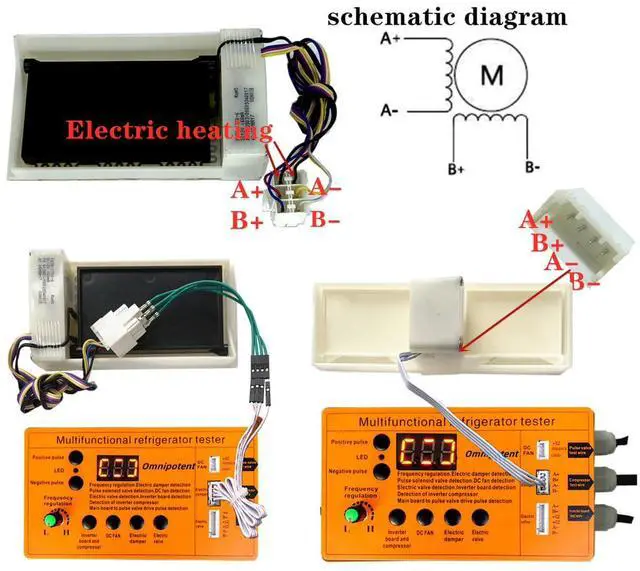 Alt view image 3 of 7 - Multifunctional Refrigerator Compressor Tester, Refrigerator Inverter Compressor Pulse Solenoid Tester, DC Fan Damper Electric Valve Fault Detector