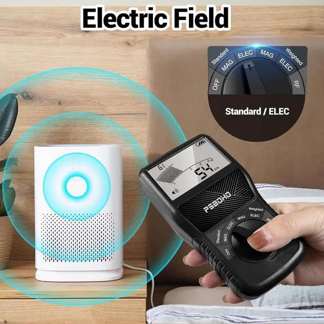 Alt view image 4 of 7 - EMF Meter for Electric Field, Magnetic Field, Radio Frequency Detection