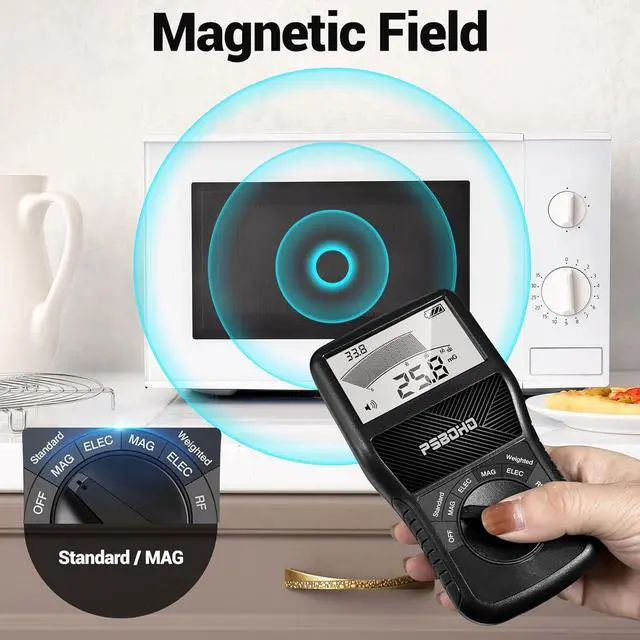Alt view image 5 of 7 - EMF Meter for Electric Field, Magnetic Field, Radio Frequency Detection