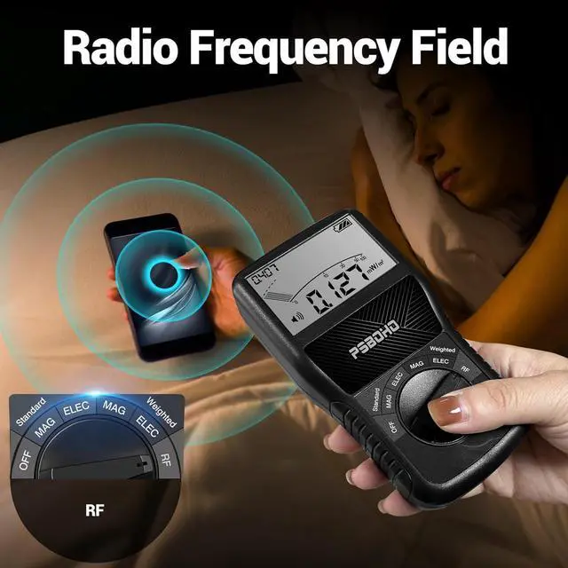 Alt view image 6 of 7 - EMF Meter for Electric Field, Magnetic Field, Radio Frequency Detection