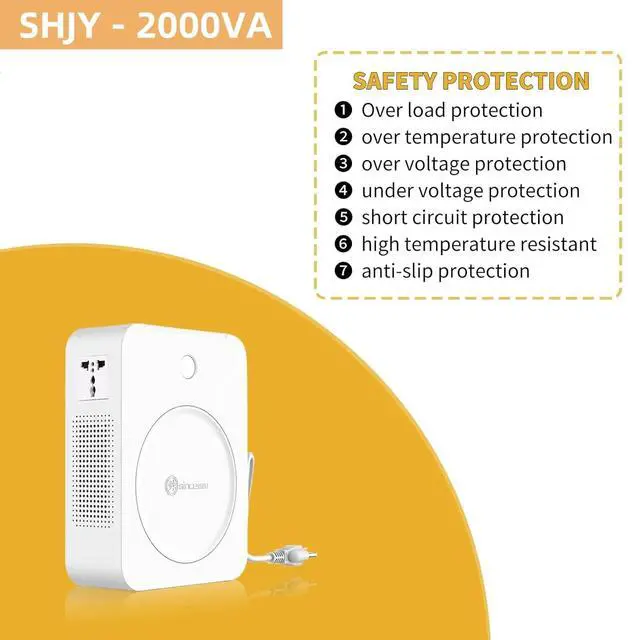 Alt view image 6 of 6 - 2000W 110v to 220v Converter Step Up Voltage Transformer 120 to 240 Volt