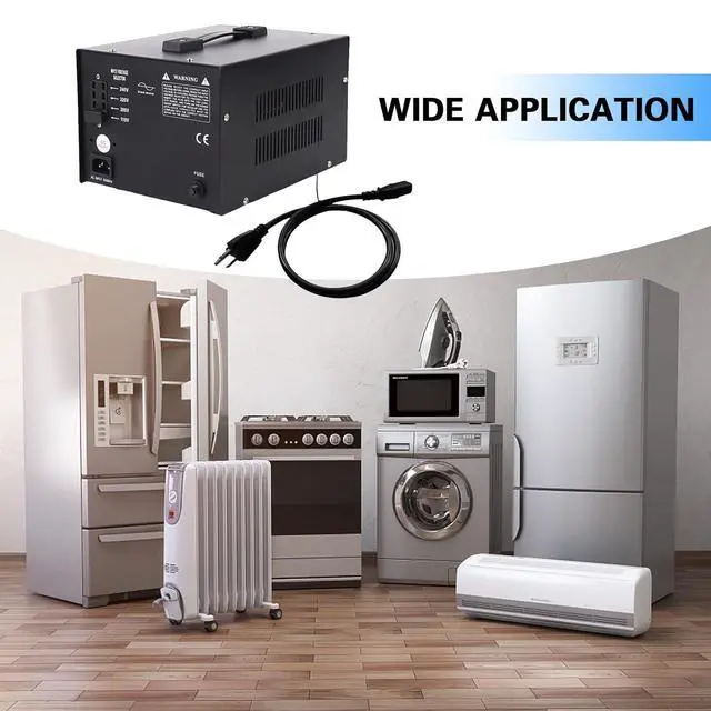 Alt view image 7 of 7 - Voltage Converter 3000 Watt Voltage Transformer, AC 220V/110V Power Converter, Circuit Break Protection, 5V USB Port, Heavy Duty Step Up/Step Down Voltage Transformer Converter, CE Certified