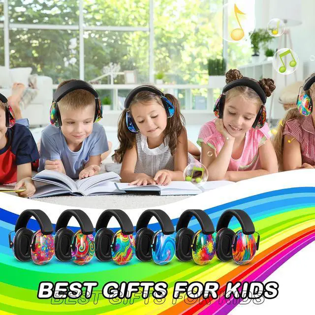 Alt view image 6 of 7 - 12 Pcs Kids Noise Cancelling Headphones Ear Muffs Colorful Style
