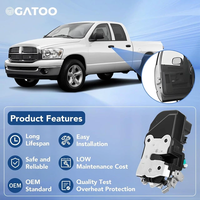 Alt view image 5 of 7 - Front Left Driver-Side Door Lock Latch Actuator for Dodge Ram 2003-2010