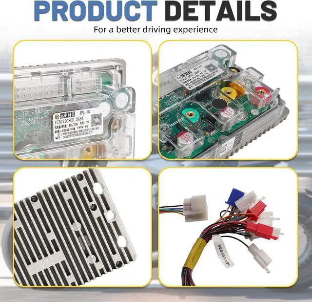 Alt view image 2 of 5 - Fardriver ND72280/X80 BLDC Controller, 72V 280A Programmable High Power Brushless DC Motor Sine Wave Controller Fit for 2000W QSMotor Electric Motorcycle Motor E-Bike