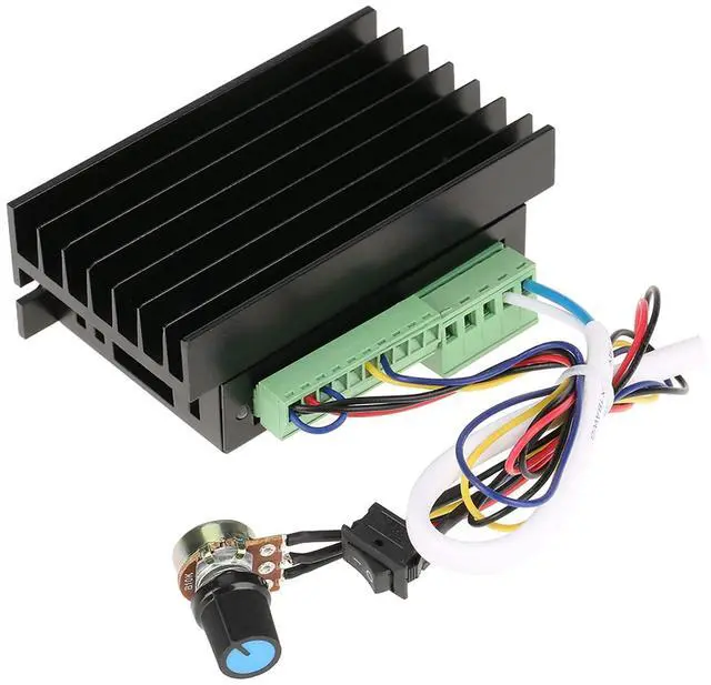 Alt view image 5 of 7 - DC Brushless Motor Controller, 48V 500W 3-Phase BLDC Driver, High Speed Spindle Motor Speed Controller with Analog Regulation, Overcurrent and Locked-Rotor Protection
