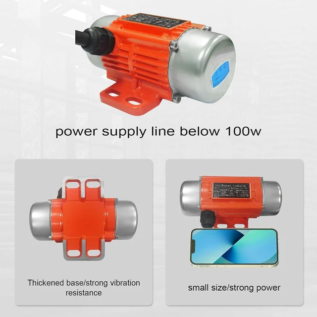 Alt view image 5 of 6 - Concrete Vibration Motor Single Phase AC 110V 3600RPM Vibrating Motor With Power Plug for Shaker Table (30 Watts)