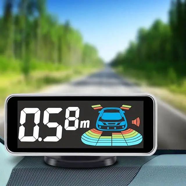 Alt view image 3 of 7 - Parktronic 8 Parking Sensors Kit Reverse Backup Radar System Rear and Front View with Sound Warning Ultrasonic Distance Detection for Car Vihicle