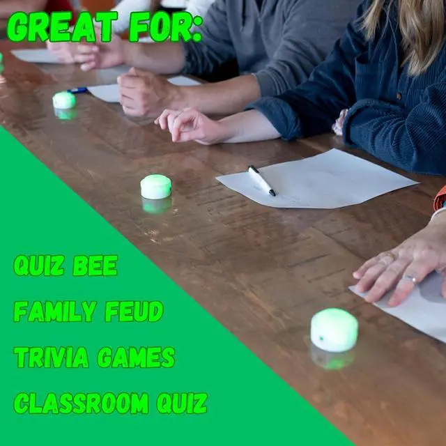 Alt view image 5 of 7 - Wireless Game Show Buzzer Set, 8 Answer Buzzers with Light & Sound