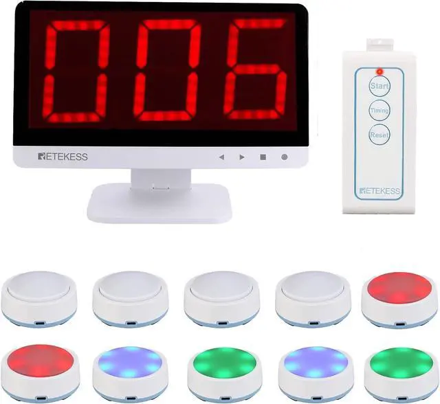 Main image of TM101 Wireless Quiz Buzzer System,Buzzers for Game Show(1-10)