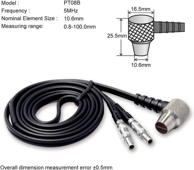 Alt view image 2 of 4 - Ultrasonic Thickness Gauge Standard Probe/Transducer CollectionPT-08, 0.04'' to 4'', 5MHzwith Certificate