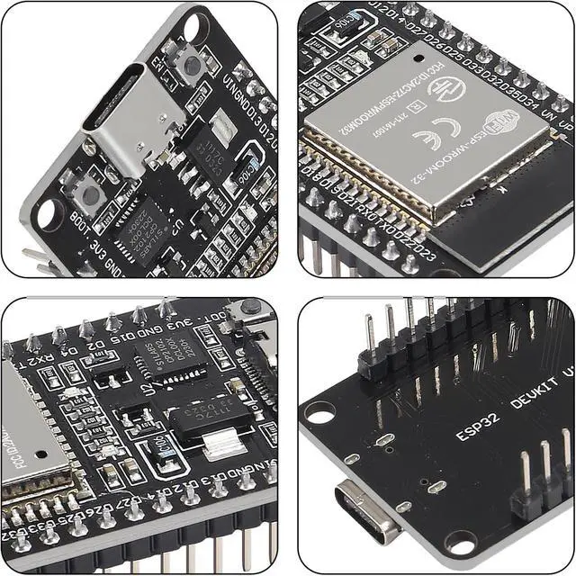 Alt view image 4 of 7 - 5PCS Type c 30pins ESP-WROOM-32 ESP32 ESP-32S CP2102 Development Board 2.4GHz Dual-Mode WiFi + Bluetooth Dual Cores Microcontroller Processor Integrated with Antenna RF AMP Filter AP STA