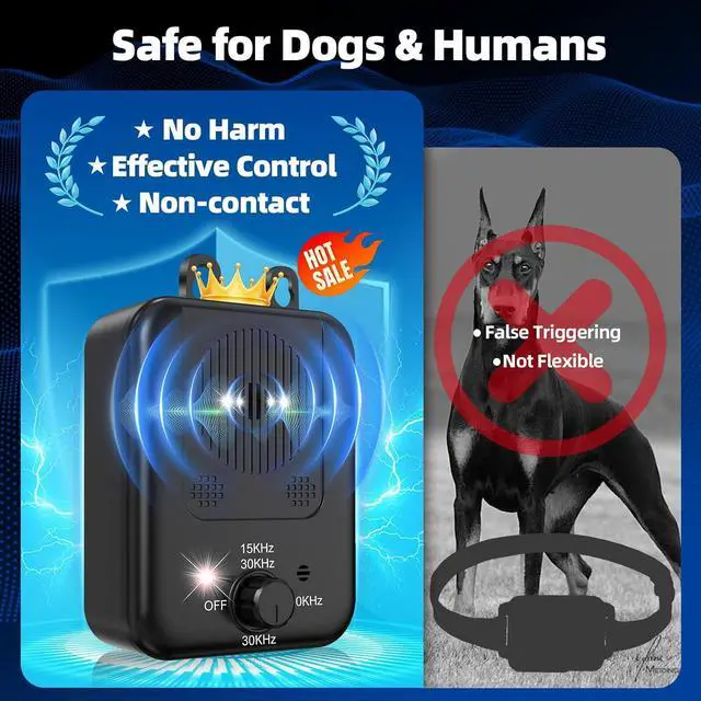 Alt view image 7 of 7 - Anti Barking Device, Rechargeable Dog Barking Control Devices