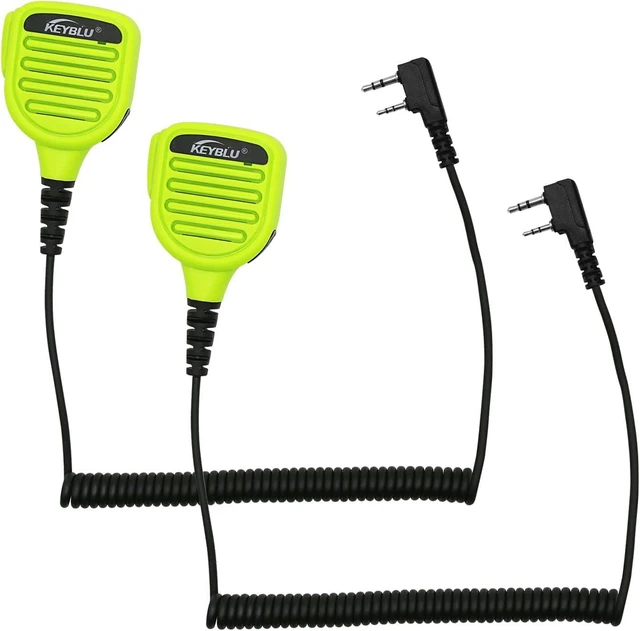 Main image of Waterproof 2-Pin Shoulder Speaker Mic Two-Way Radio Microphone with 3.5mm Audio Jack, Compatible with BaoFeng GT-5R/UV-5R, BTECH, Kenwood & Retevis Walkie Talkies