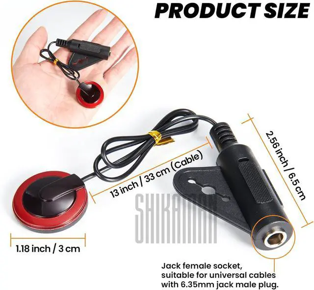 Alt view image 4 of 6 - Piezo Contact Microphone Pickups for Guitar, Violin, Viola, Cello, Banjo, Ukulele, Mandolin and More (24 Pack)