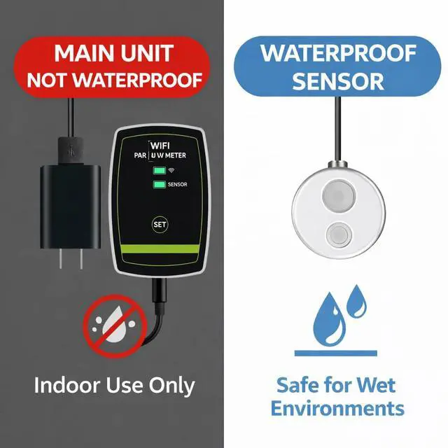 Alt view image 6 of 6 - WiFi PAR Meter Real-Time Light Intensity Monitor with Graph Recording