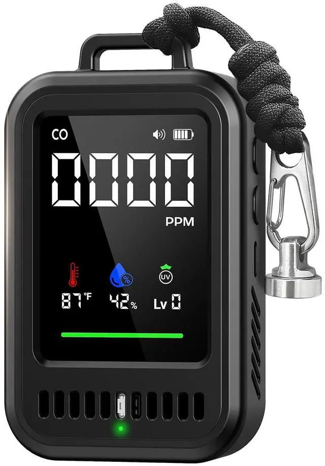 Main image of 4-in-1 Portable Air Monitor, Temperature & Humidity & UV & Air Quality Meters with HD Digital Display, High-Precision Sensors for Home, Hotel, Travel, Camping
