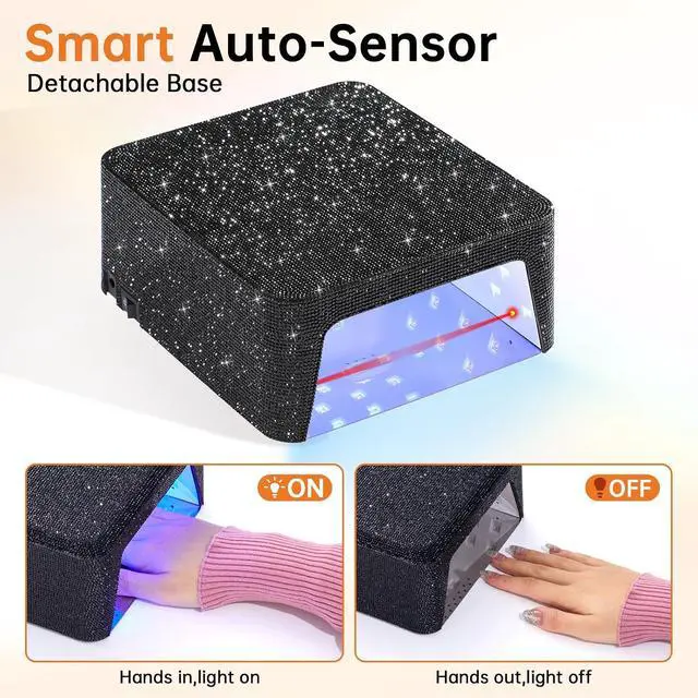 Alt view image 5 of 7 - 96W UV Nail Lamp, Cordless Nail Dryer