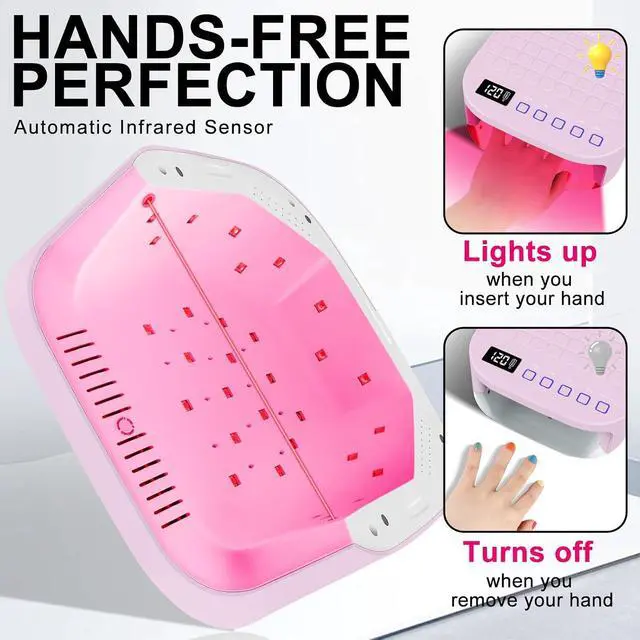 Alt view image 5 of 7 - Red Light UV LED Nail Lamp, Cordless Professional UV Nail Light
