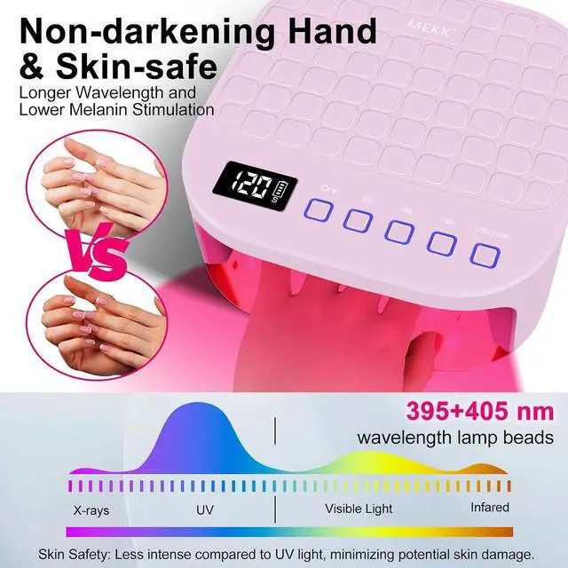 Alt view image 4 of 7 - Red Light UV LED Nail Lamp, Cordless Professional UV Nail Light
