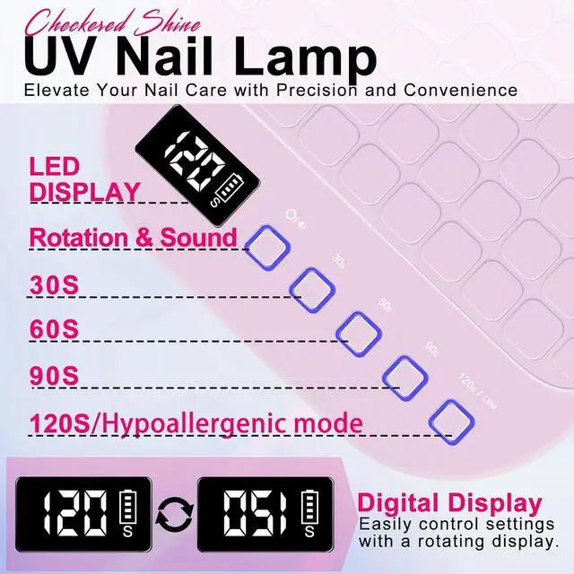 Alt view image 6 of 7 - Red Light UV LED Nail Lamp, Cordless Professional UV Nail Light