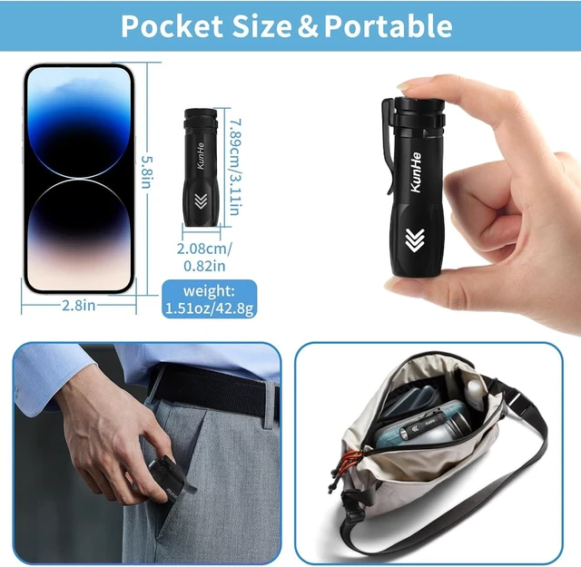 Alt view image 4 of 7 - 40-Pack 365nm Mini Rechargeable UV Flashlight 3W UV Light for Pet Stain Detection, Hotel Cleaning, Resin Curing, Gem & Scorpion Inspection