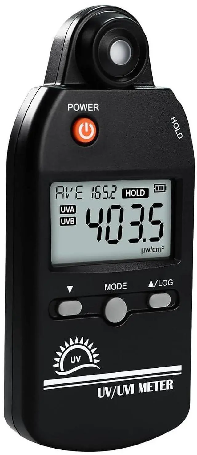 Main image of UV Meter Digital UVB Meter, 280-400 nm UV Index Meter with UV and UVI Switchable, 0-5000 W/cm² Measuring Range UV Detector with 100 Groups Data Record, UV Index Meter for Reptiles, etc.