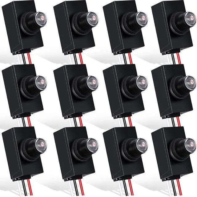 Main image of 12 Packs Dusk to Dawn Sensor for Outdoor Lighting 100-277V Photoelectric Switch Photocell Light Sensor Electric Eye Sensor Photo Control Switch Lamp Post Light Sensor for Most Outdoor Lighting Bulbs