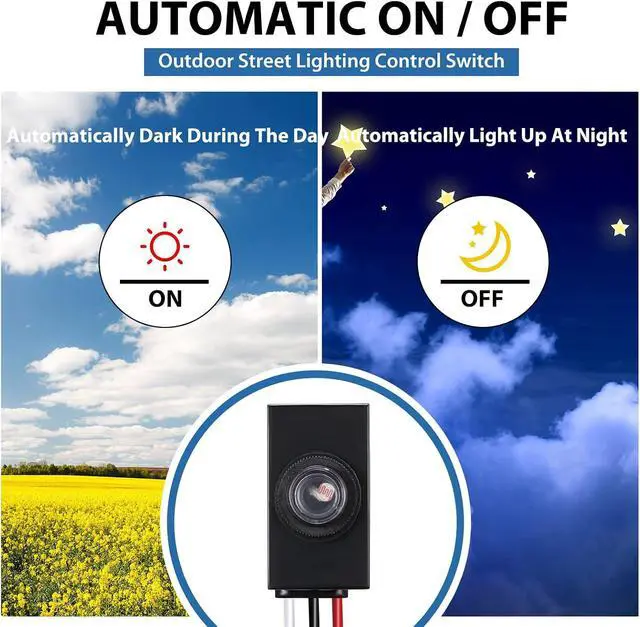 Alt view image 4 of 7 - 12 Packs Dusk to Dawn Sensor for Outdoor Lighting 100-277V Photoelectric Switch Photocell Light Sensor Electric Eye Sensor Photo Control Switch Lamp Post Light Sensor for Most Outdoor Lighting Bulbs