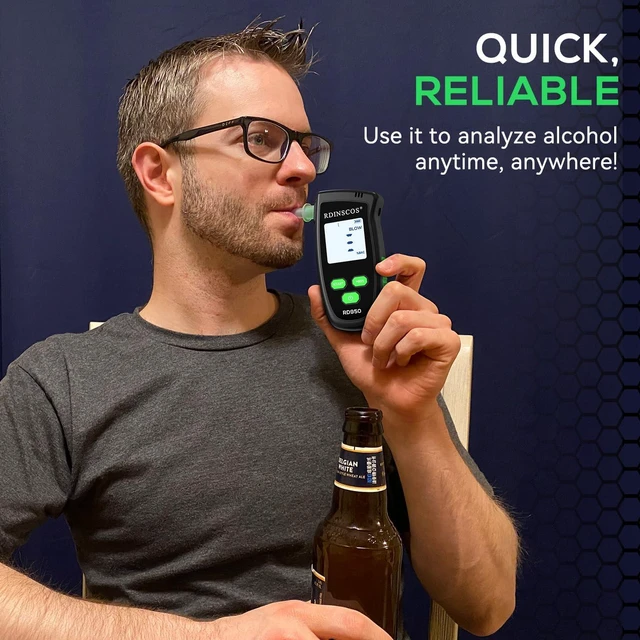 Alt view image 2 of 5 - Fuel-Cell Breathalyzer with Active Pump Sampling Alcohol Tester