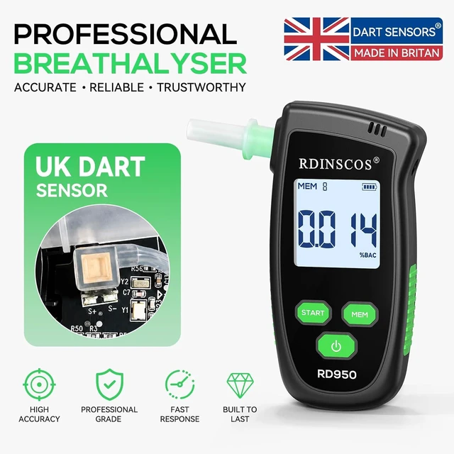 Alt view image 3 of 5 - Fuel-Cell Breathalyzer with Active Pump Sampling Alcohol Tester