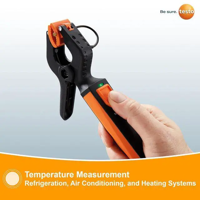 Alt view image 2 of 7 - 115i Clamp Meter - Amp Clamp for Heating & Cooling Systems - HVAC Thermometer for in-Pipe Measurements & -58° to 302 °F Measurement Range - HVAC Temperature Probe with Bluetooth & App Operation