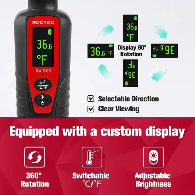 Alt view image 3 of 7 - HVAC Digital Pipe Clamp Thermometer