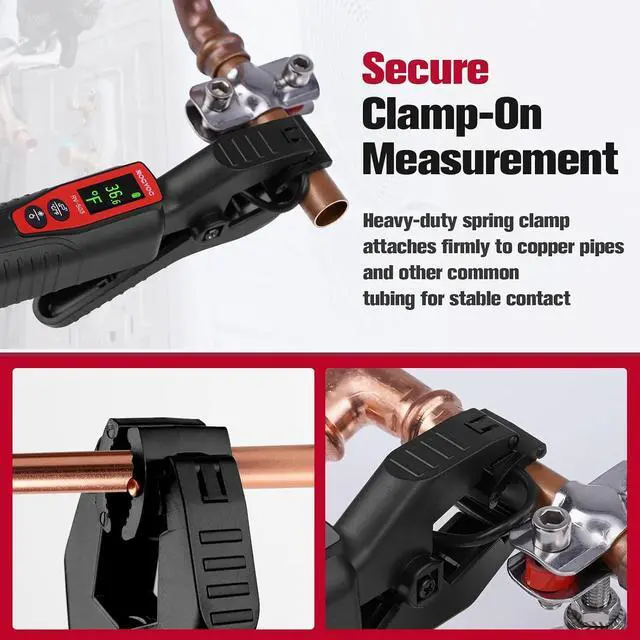 Alt view image 4 of 7 - HVAC Digital Pipe Clamp Thermometer